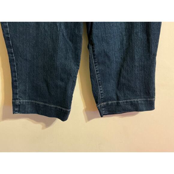 Lane Bryant Blue Jeans Women Sz 20 Short Wide Legged Dark Wash Stretch - Picture 2 of 10